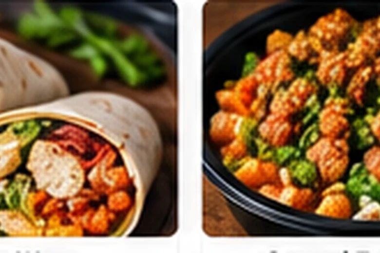 Chicken and vegetable wrap