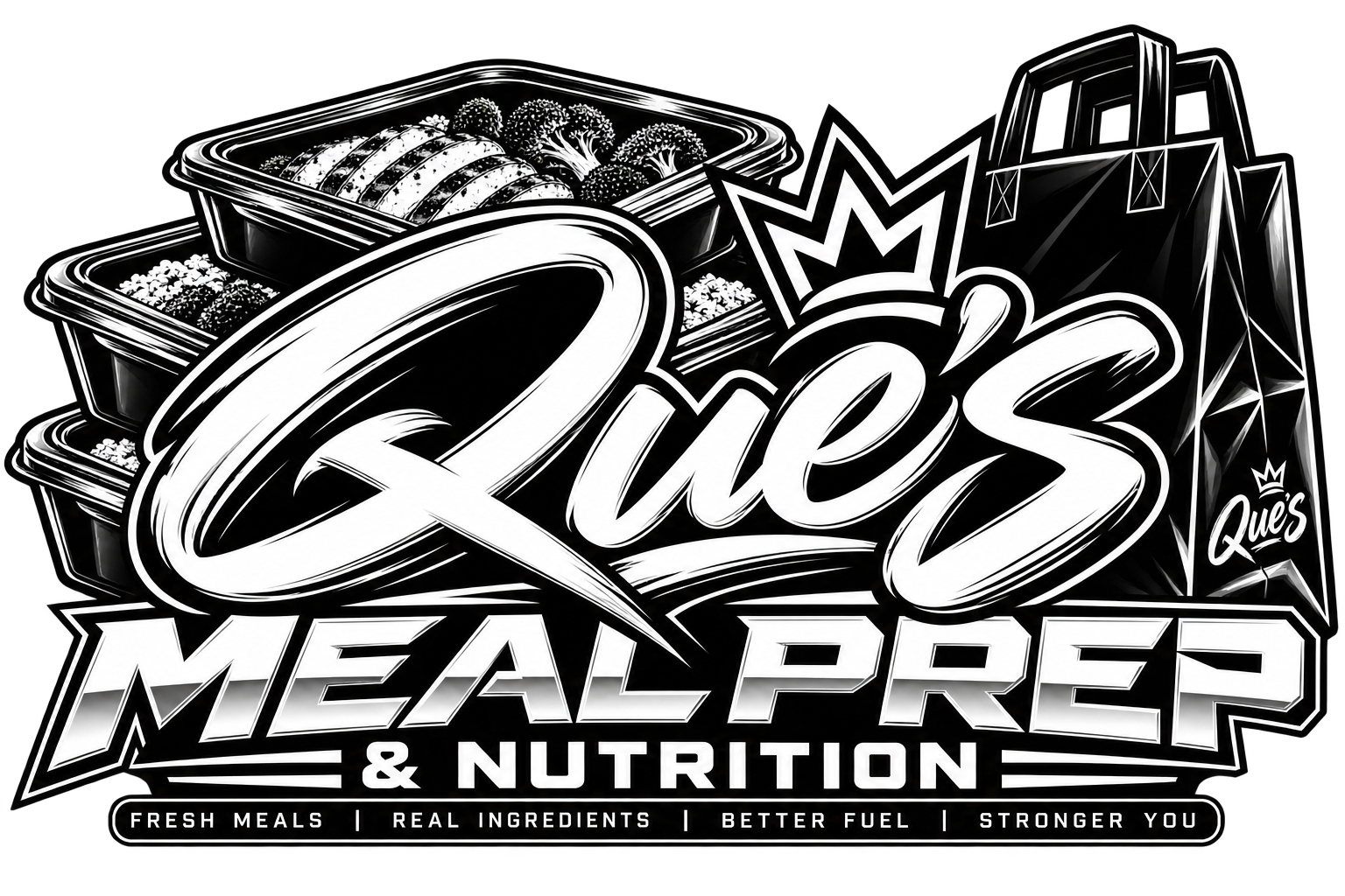 Que’s Meal Prep & Nutrition official logo